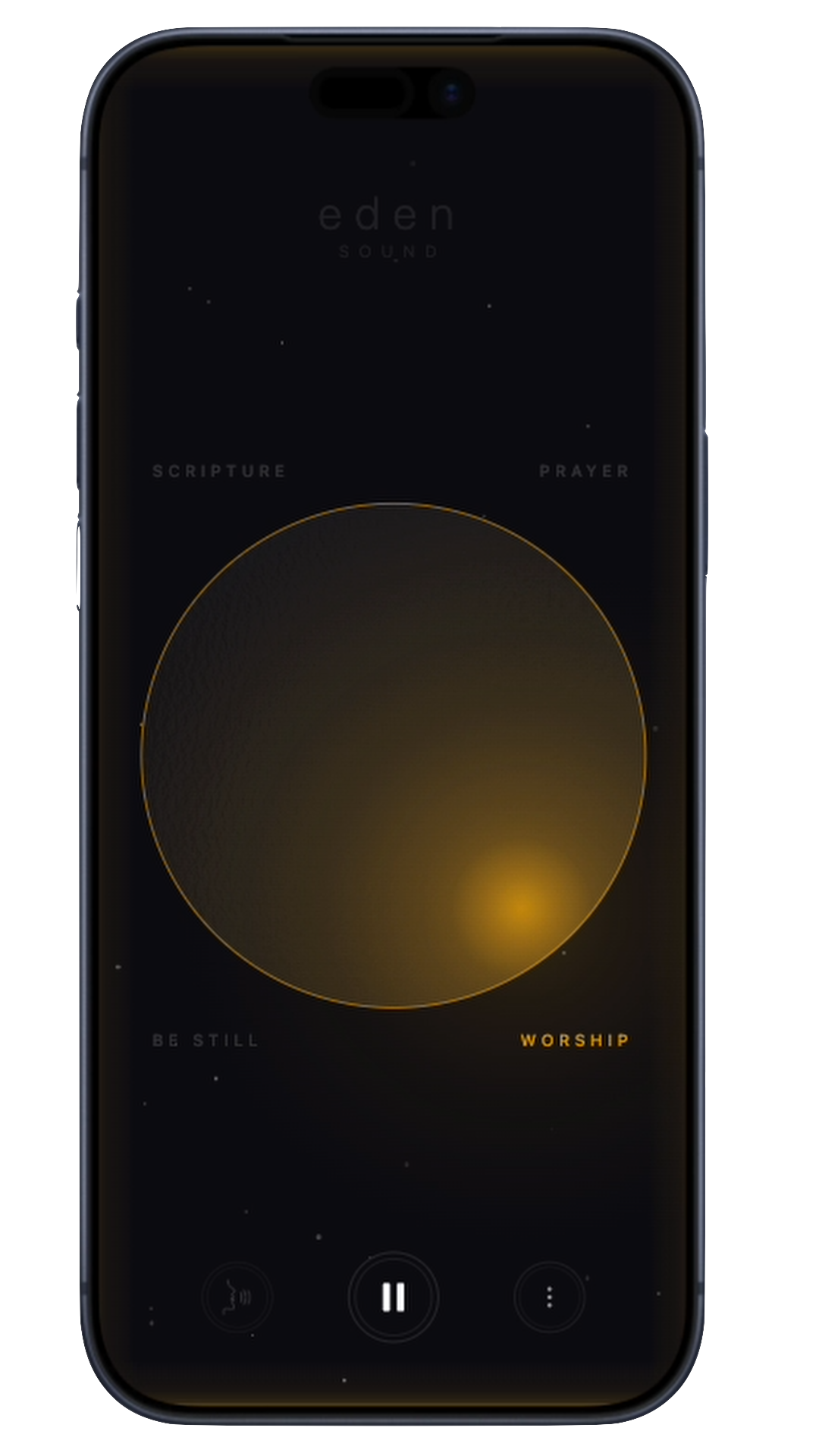 Eden Sound — Worship mode, radiant gold